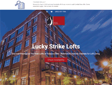 Tablet Screenshot of luckystrikelofts.com